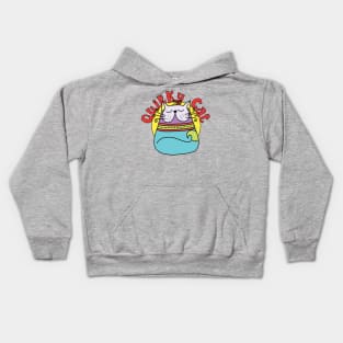 Quirky Cat Meditating Cat Kids Hoodie